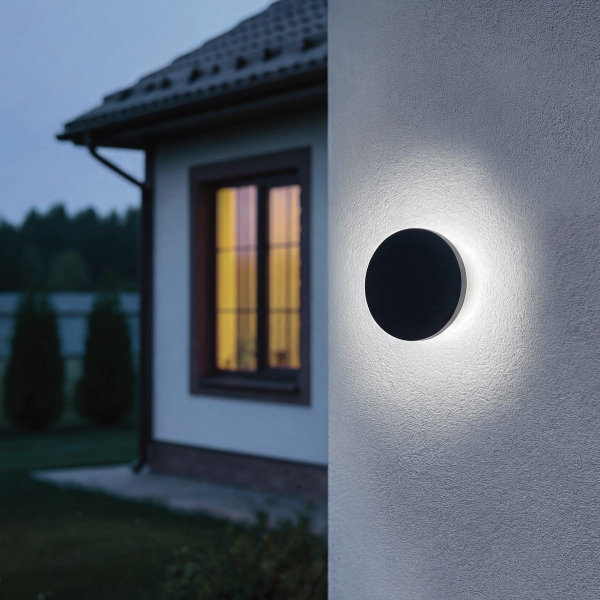 Уличный накладной светильник Uniel ULU-P35R-12W/3000K+4000K+6500K/D18 IP65 BLACK UL-00013632