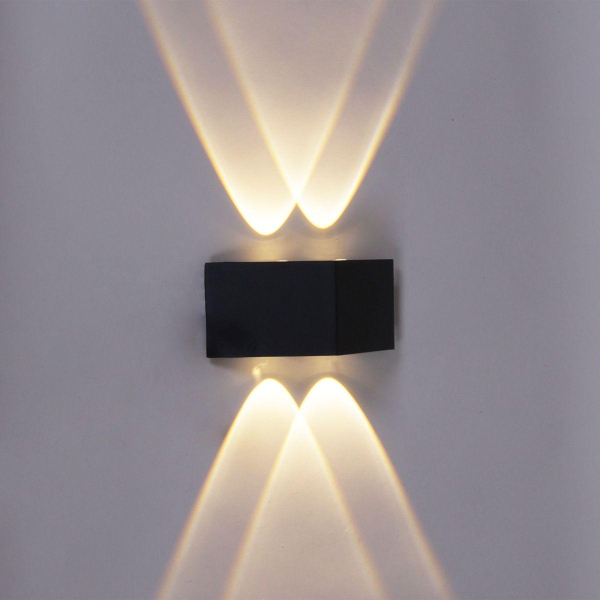 Уличный настенный светодиодный светильник Reluce 86856-9.2-001KT LED4W BK Уличный настенный светодиодный светильник Reluce 86856-9.2-001KT LED4W BK