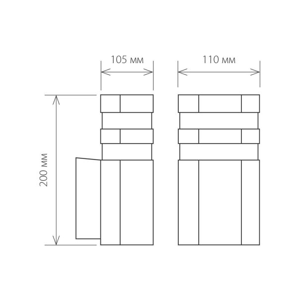 Уличный настенный светильник Elektrostandard 1444 Techno a032627