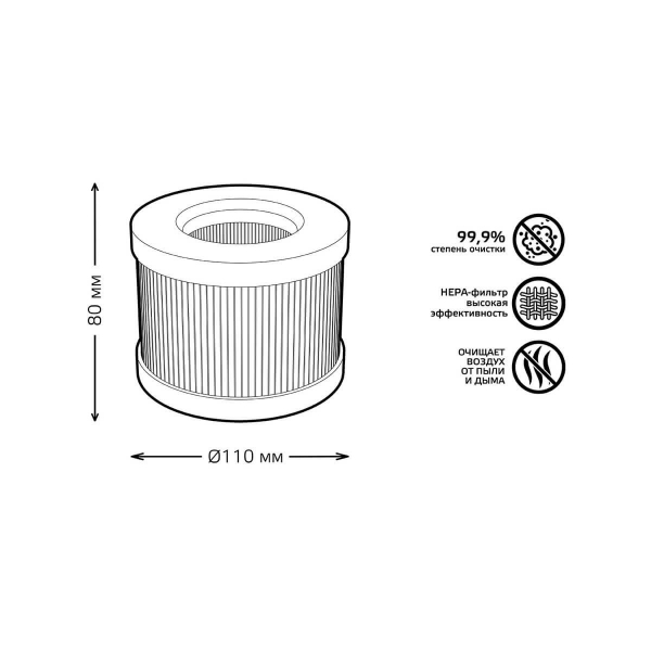 Фильтр для очистителя воздуха GR001 Gauss Guard GR002