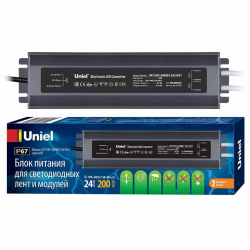 Блок питания Uniel 24V 200W IP67 8,3A UET-VAF-200B67 24V IP67 UL-00007580