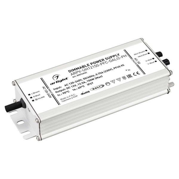 Блок питания Arlight ARPV-UH12150-PFC-Dali2-PH 12V 150W IP67 12,5A 025746(2)