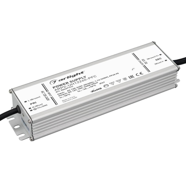 Блок питания Arlight ARPV-UH12240-PFC 12V 240W IP67 20A 024271(1)