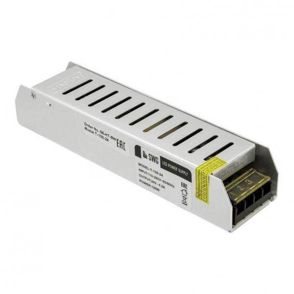 Блок питания SWG 24V 100W IP20 4,2A T-100-24 000300