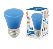 Лампа светодиодная Volpe E27 1W синяя LED-D45-1W/BLUE/E27/FR/С BELL UL-00005639