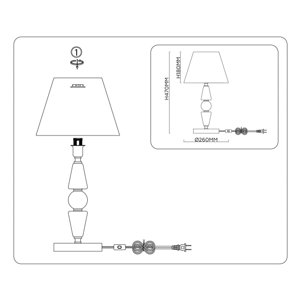 Настольная лампа Ambrella light High light LH75262