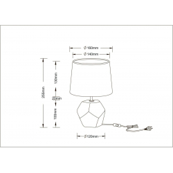 Настольная лампа Arte Lamp Zibal A5005LT-1WH