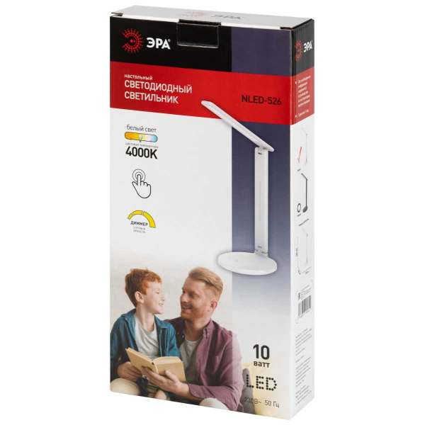 Настольная лампа ЭРА NLED-526-10W-W Б0068595