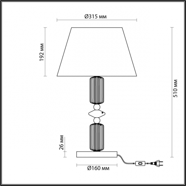 Настольная лампа Odeon Light Classic Candy 4861/1TA