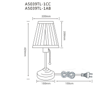 Настольная лампа Arte Lamp Marriot A5039TL-1AB