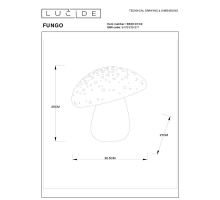 Настольная лампа Lucide Fungo 13539/01/02