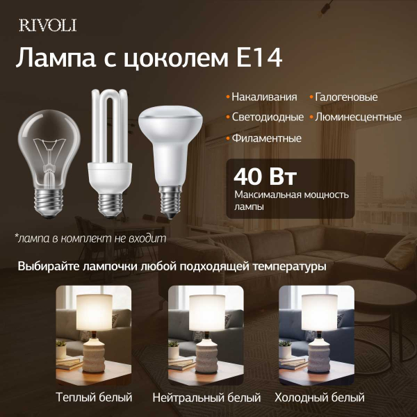 Настольная лампа Rivoli Marian 7549-501 Б0070134