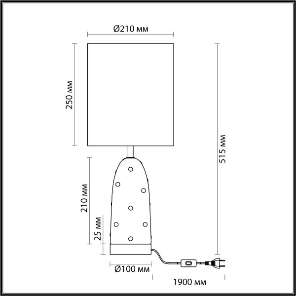 Настольная лампа Odeon Light Exclusive Modern Pollen 5423/1T