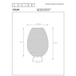 Настольная лампа Lucide Colin 03543/50/30