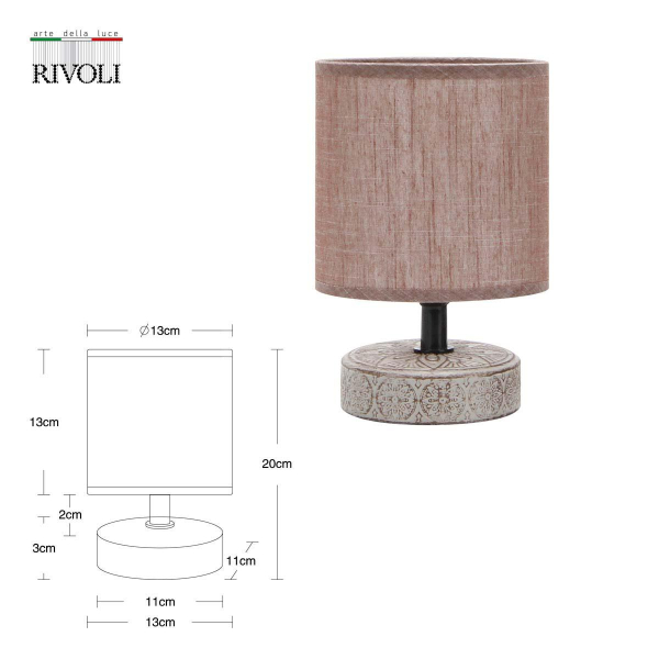 Настольная лампа Rivoli Eleanor 7070-502 Б0057270 Настольная лампа Rivoli Eleanor 7070-502 Б0057270