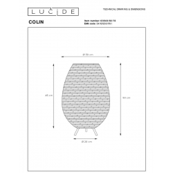 Настольная лампа Lucide Colin 03543/50/72