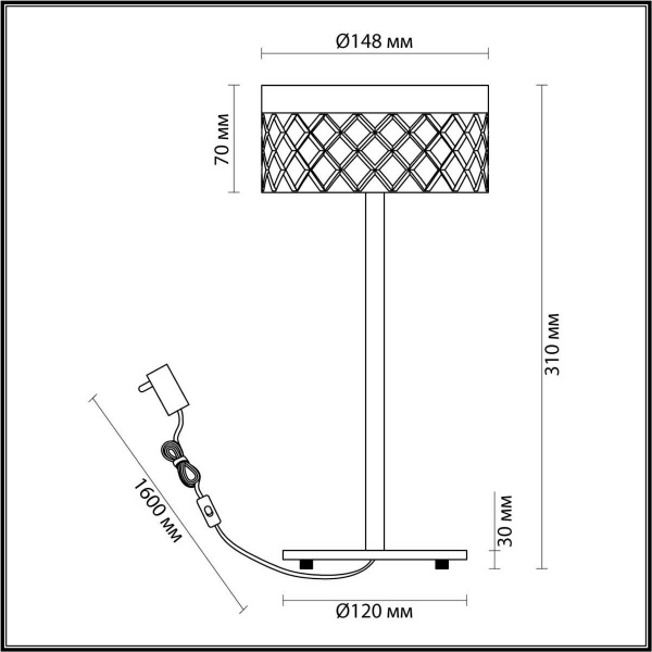 Настольная лампа Odeon Light FIVRE 5032/7TL