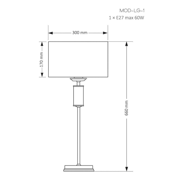 Настольный светильник KUTEK MOOD Modesto MOD-LG-1(CC)