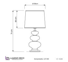 Настольная лампа Lumina Deco Briston LDT 303 PR+WT