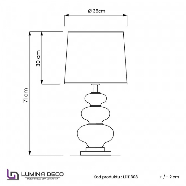 Настольная лампа Lumina Deco Briston LDT 303 PR+WT