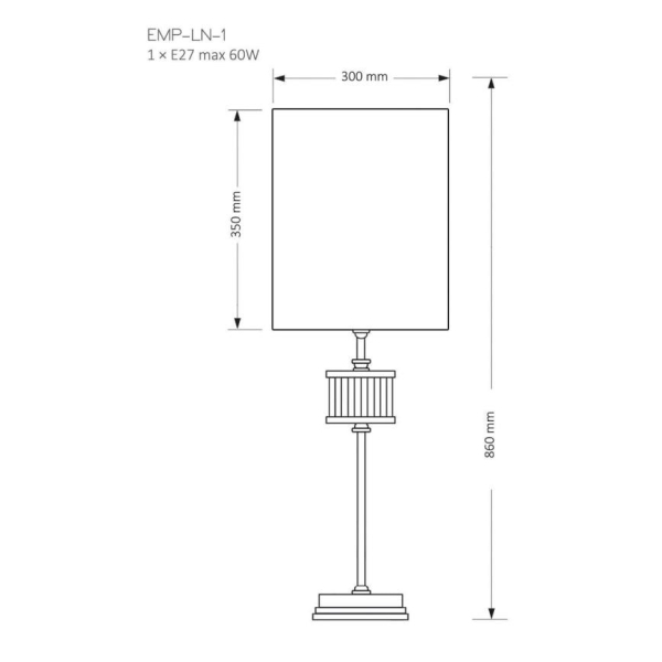 Настольный светильник KUTEK MOOD Empoli EMP-LN-1(N)