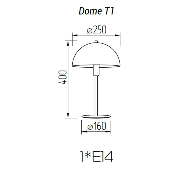 Настольная лампа TopDecor Dome T1 12 G