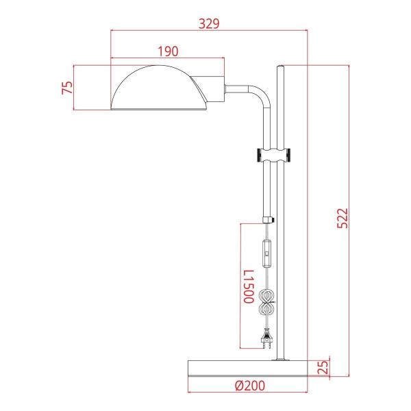 Настольная лампа Arte Lamp Zetta A7055LT-1BK