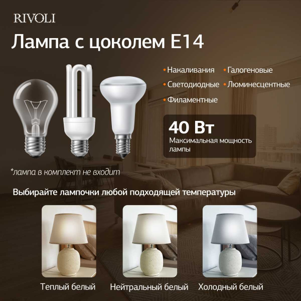 Настольная лампа Rivoli Naomi 7551-501 Б0070139