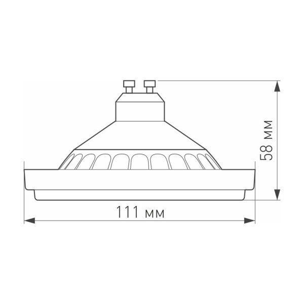 Лампа светодиодная диммируемая Arlight GU10 15W 4000K матовая AR111-Unit-GU10-15W-Dim Day4000 025624