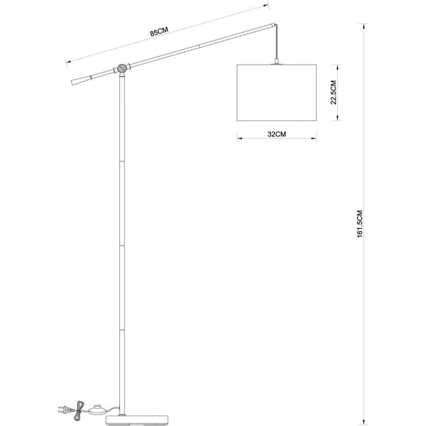 Торшер Arte Lamp Dylan A4054PN-1PB