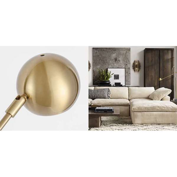 Торшер Imperium Loft Restoration Hardware Orbiter Ii Task Floor Brass 156513-22