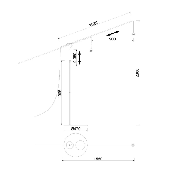 Торшер Mantra Ruti Ricca 9445+9447