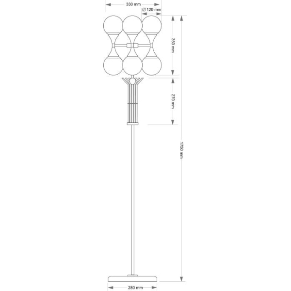 Напольный светильник KUTEK BARI BAR-LS-3(ZM) Напольный светильник KUTEK BARI BAR-LS-3(ZM)