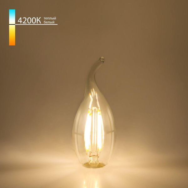 Лампа светодиодная филаментная Elektrostandard E14 7W 4200K прозрачная a049139 Лампа светодиодная филаментная Elektrostandard E14 7W 4200K прозрачная a049139