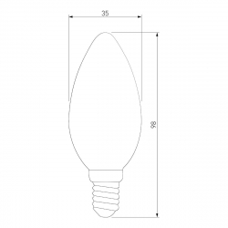 Лампа светодиодная филаментная Elektrostandard BLE1426 E14 9W 4200K прозрачная a050132