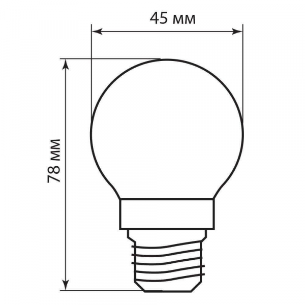 Лампа светодиодная филаментная Feron E27 5W 2700K Шар Прозрачная LB-61 25581