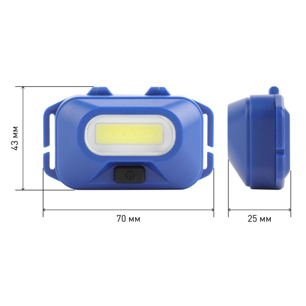 Налобный светодиодный фонарь ЭРА Атлант от батареек 25х70х43 180 лм GB-707 Б0052749