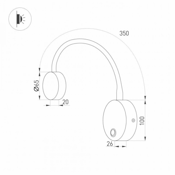 Бра Arlight SP-Son-R90-3W Warm3000 029628