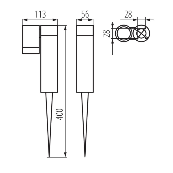 Грунтовый светильник Kanlux USTI SP 1X7 GR 36561