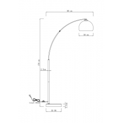 Торшер Moderli Arco V10993-F