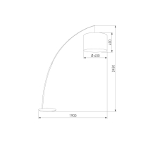 Торшер TK Lighting 5487 Moby Gray