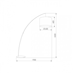 Торшер TK Lighting 5487 Moby Gray