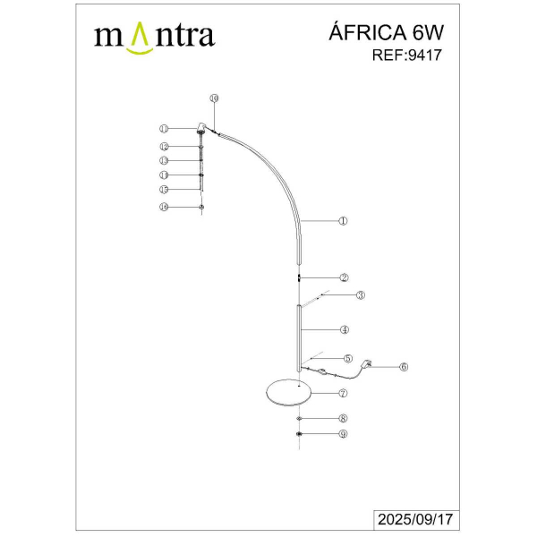 Торшер Mantra Africa 9417