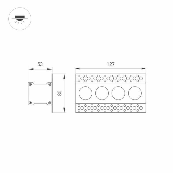 Встраиваемый светодиодный светильник Arlight MS-Orient-Built-Trimless-TC-S38x127-10W Day4000 032224