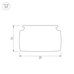 Экран Arlight SL-LINE-W20-145deg-2400 BLOCK FROST-PM 041797