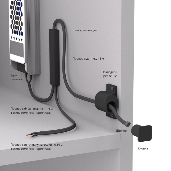 Выключатель сенсорный с функцией диммирования Elektrostandard 12/24V 36/72W 95003/01 a072042