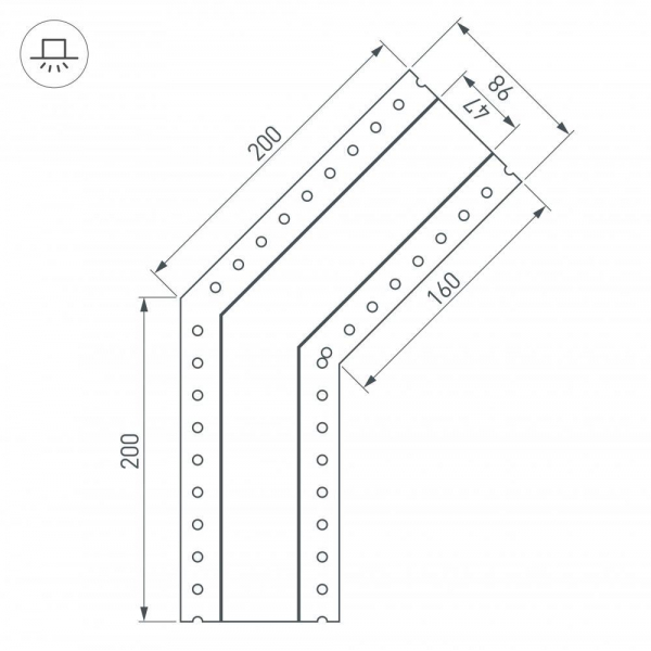 Коннектор угловой Arlight SL-Linia45-Fantom-135 030102