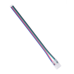 Коннектор прокалывающий 4 pin для подключения RGB LED ленты 10мм тип COB IP20 длина провода 150мм Apeyron 09-119
