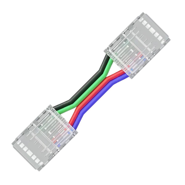 Коннектор прокалывающий 4 pin для гибкого соединения RGB LED ленты 10мм тип COB IP20 длина провода 150мм Apeyron 09-164