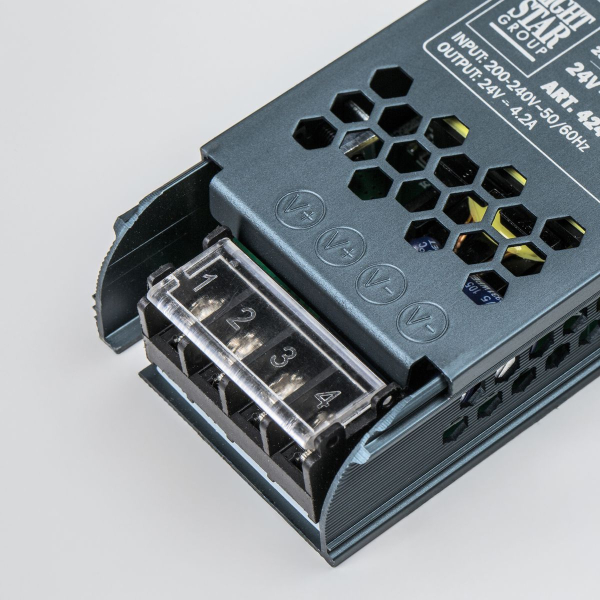 Тросовая система 5м и блок питания на 100W (max мощность ленты 18W/метр) Corda Lightstar (418005+418990+424100) 100CORDA5